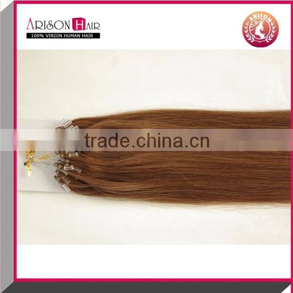 cheap human hair extension ombre micro ring brazilian remy hair extension keratin