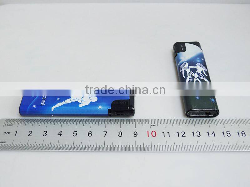 yiwu good quality custom made wrap picture electric flame cigarette lighter