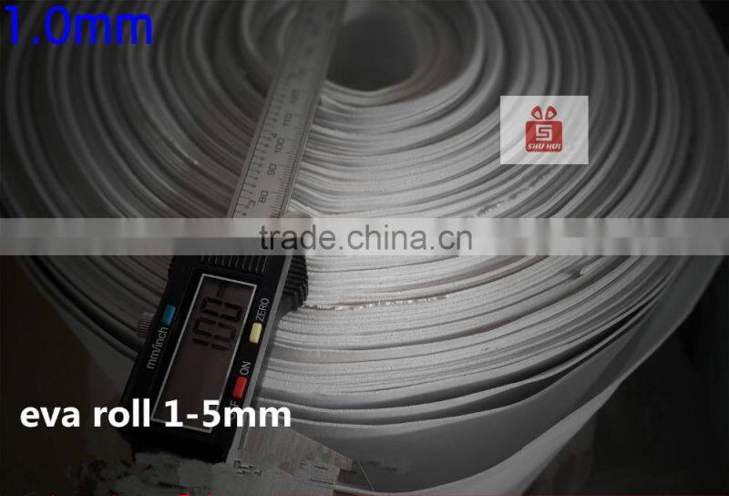 Odorless color foam eva roll with good quality eva sponge eva foam roll for soles/insoles double sided eva foam tape in log roll