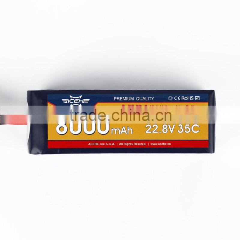 ACEHE 22.8V 8000mAh 35C 6S1P 182.4Wh High Voltage Powerful Rechargeable Lipo Battery