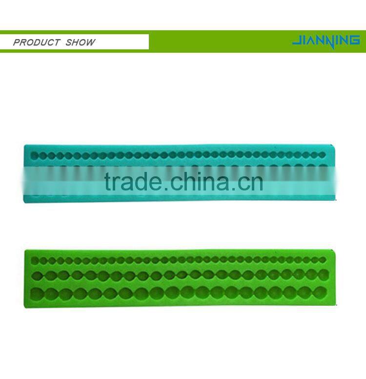 3D Pearl Necklace Bead Shapes Fondant Cake Mold Clay Silicone Decor Tools