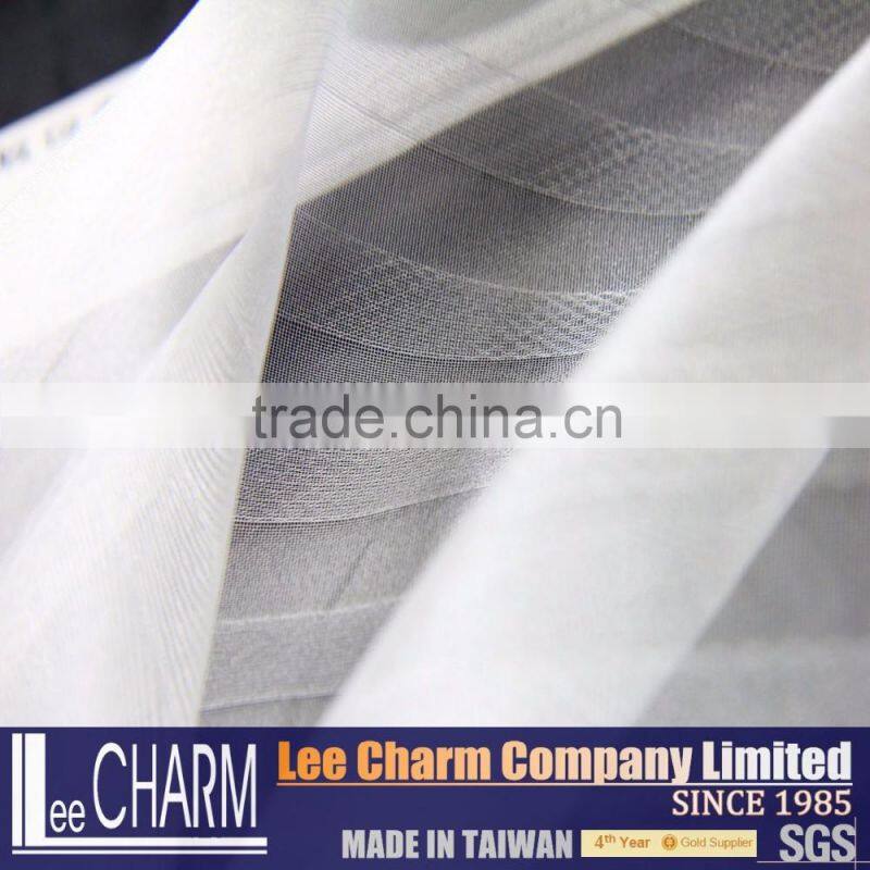 White Stripe Organza Window Curtain Fabric