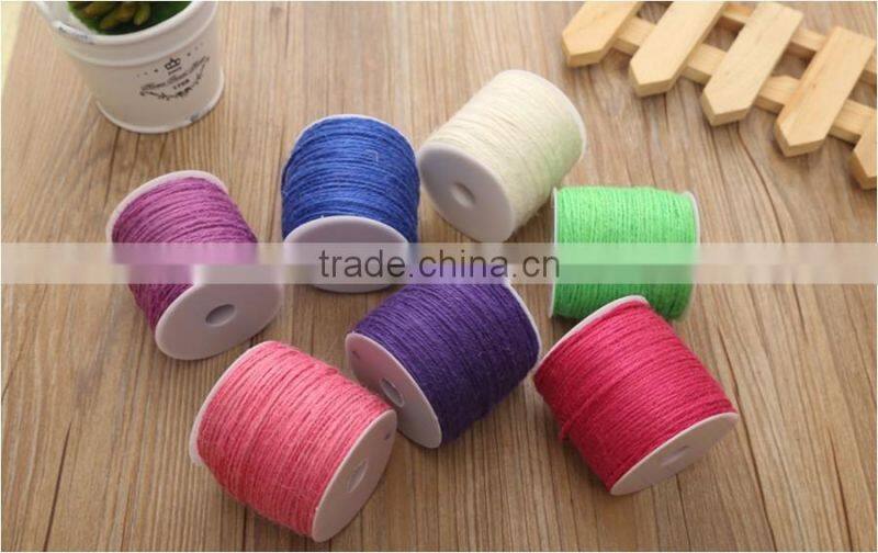 Customized Jute Burlap colourful fancy simple gift wrapping DIY decoration burlap roll