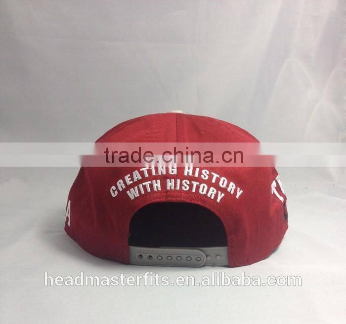 High quality special style red cotton crown hip hop casquette snapback
