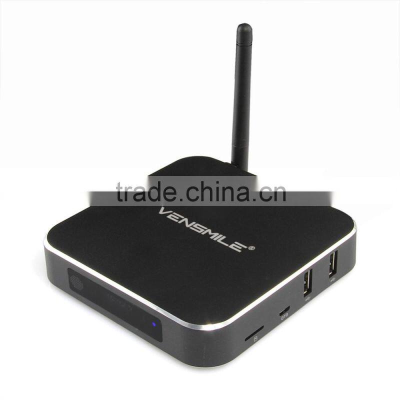 2016 hot selling android tv box Vensmile v1 amlogic s905 android quad core tv box 4k android tv box full hd media player 1080P