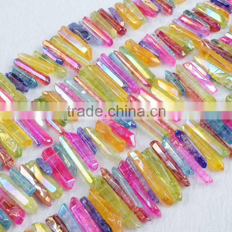Natural copper cystal quartz chip beads strands semi precious stone or bracelet jewelry DIY