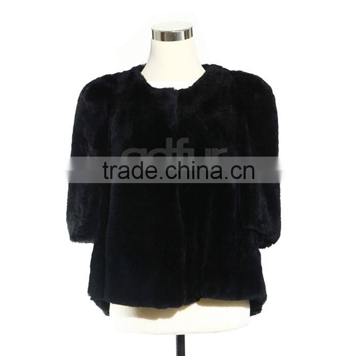 QD22082 Real Rex Rabbit Fur Jacket Winter