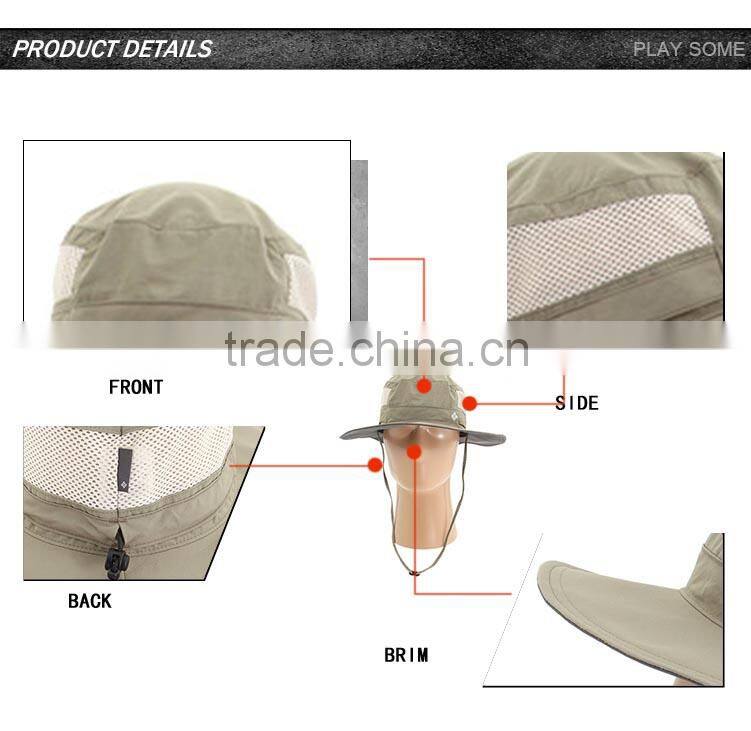 Wholesale adjustable strap cheap fishing bucket hat