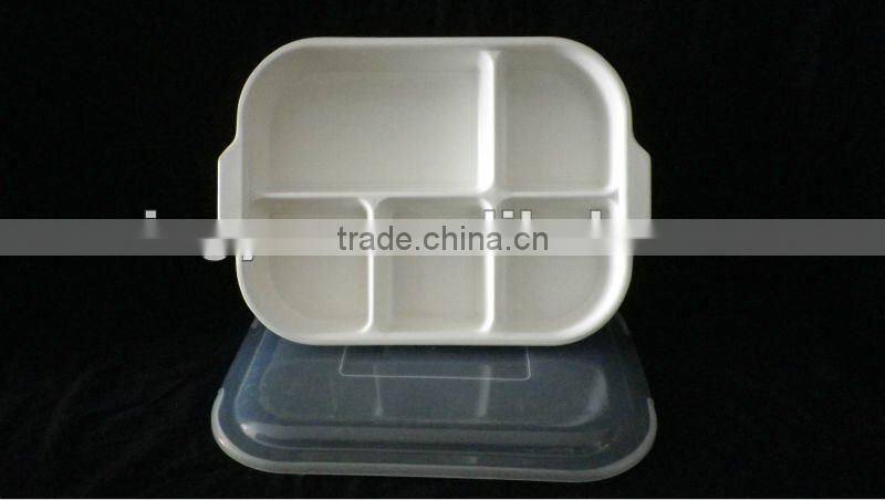 Plastic tray for fast food