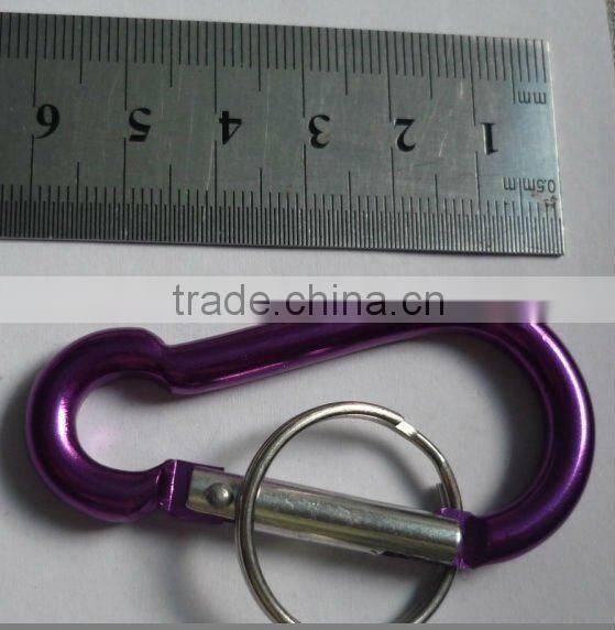 China Made Red Color Aluminum Flat Karabiner Snap Hook D type Spring Hook In Rigging Manufacturer