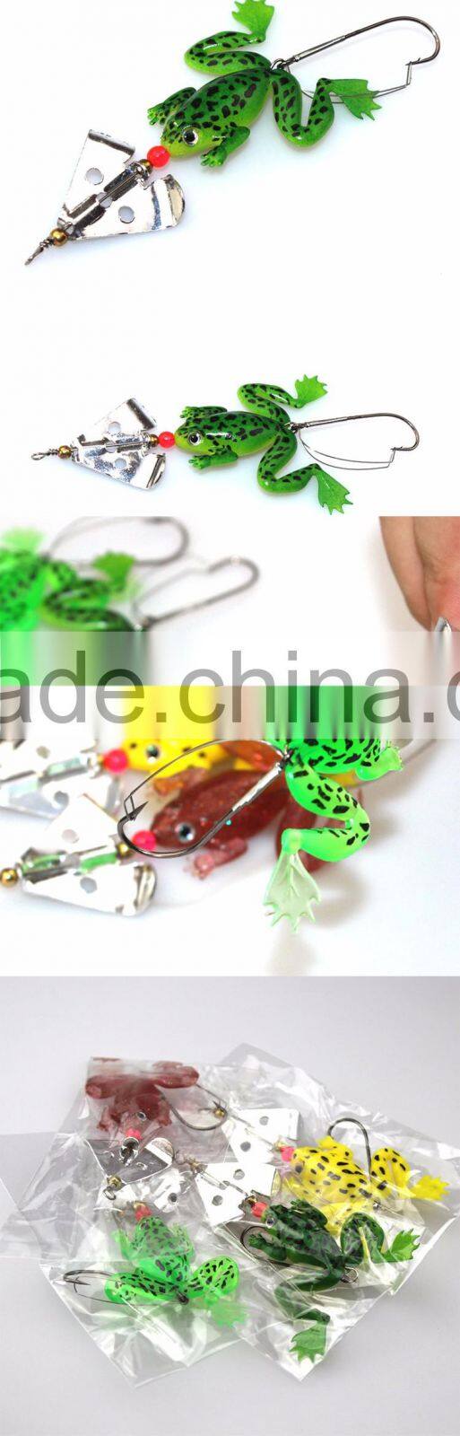 2016 wholesales price newest rotating sequins soft frog fishing lure