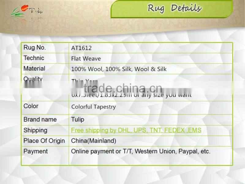 100% Wool Yarn Handmade Tapestry