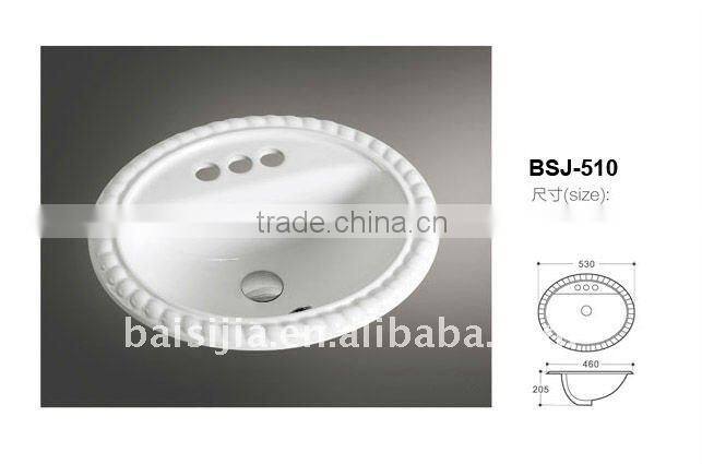 American standard ceramic above counter basin sink (BSJ-510)