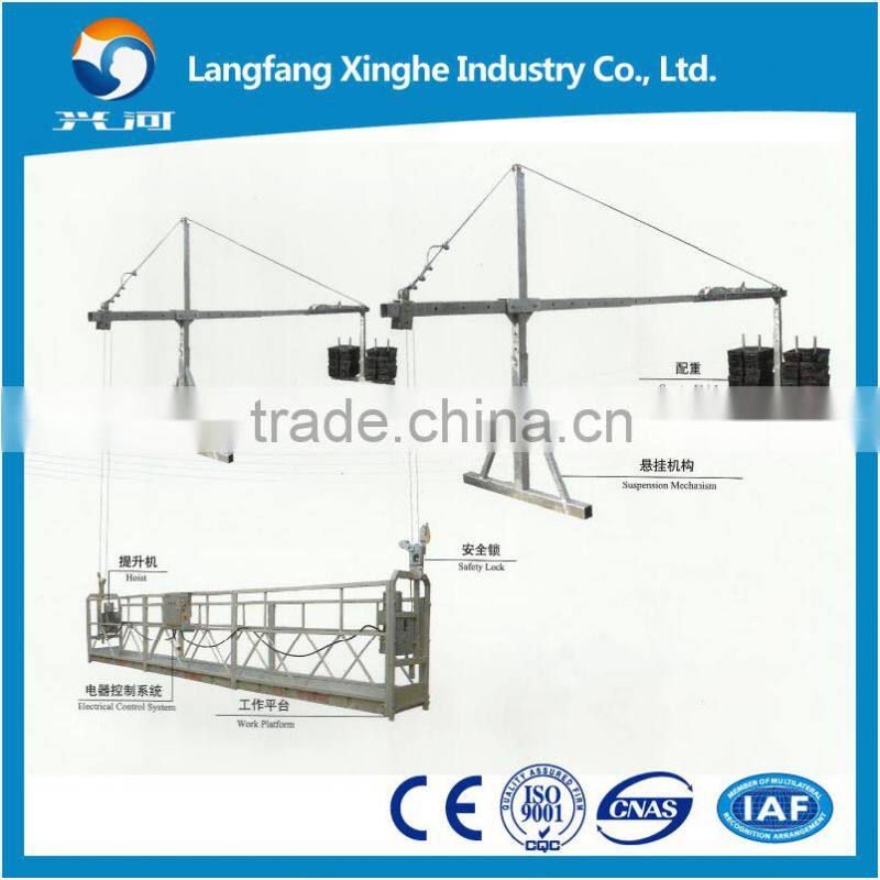zlp800-B aluminium alloy the elevator platform / mobile hanging elevator platfrom for sale