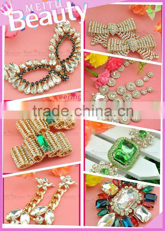 purple and white rectangle metal shoes clips WSC-362