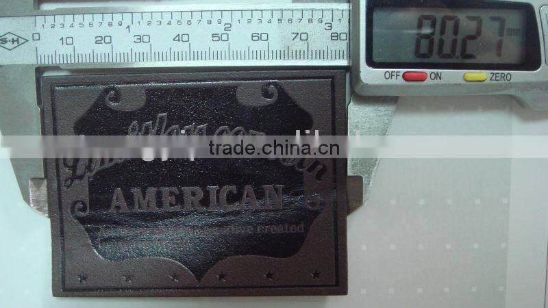 2015 spring fashion used genuine leather label patch
