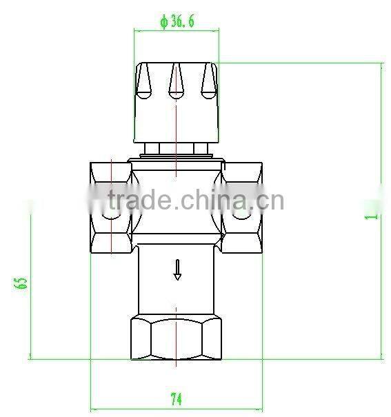 1" brass Three Way Thermostatic Valve for solar heater