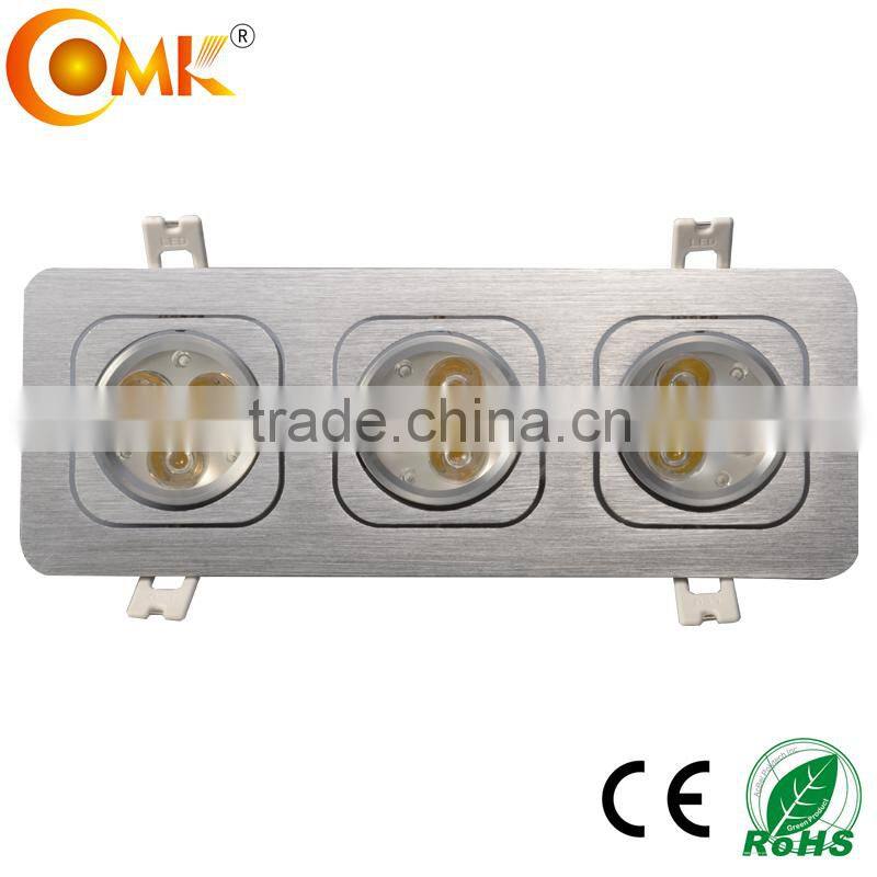 Dimmable 3*3*1W COB led grille light