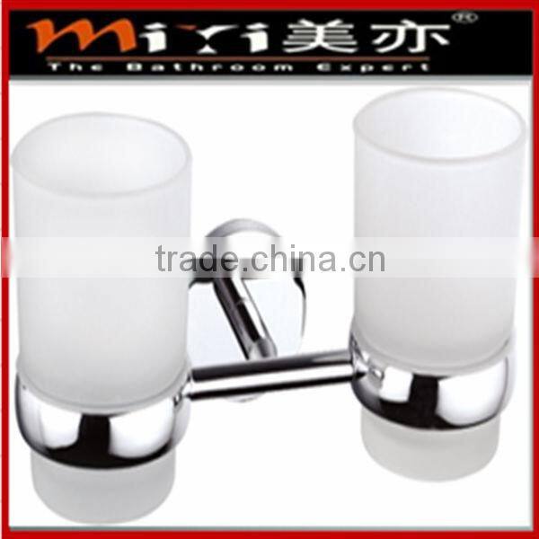 bathroom double glass holder