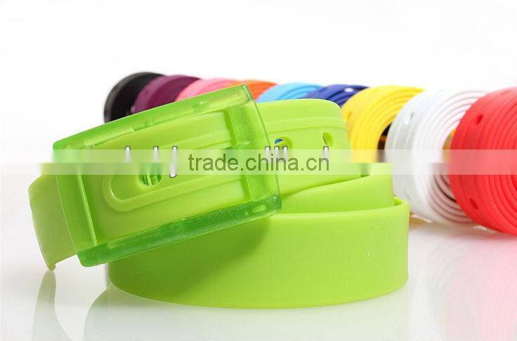 OEM 2013 wave fashion silicone belts 125cm waist size with multi-colors and perfume