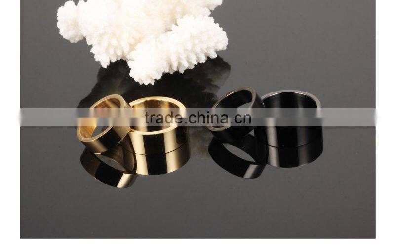 factory direct price fashion design 18K IP gold ring design for couples
