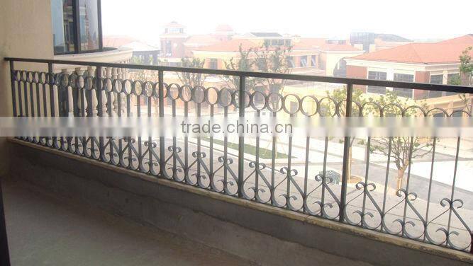 modern galvanized simple wrought iron balcony fence
