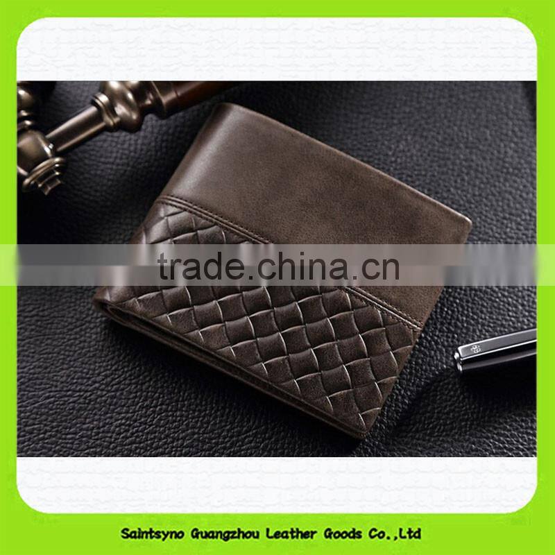 New design cheap fashion promotional pu leather Man Leather Wallet