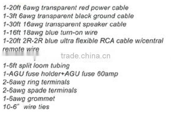 FrankEver High Perforance 6AWG Car Amp Wiring Kit Audio Cable Kit