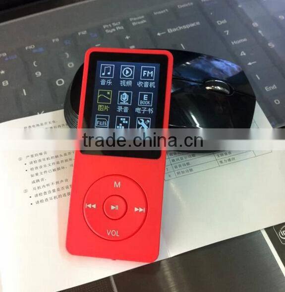 New Hot Ultrathin 8GB MP4 Player With 1.8 Inches Screen 200 hours Long Standby time Original RUIZU X02 With FM EBook Clock Data