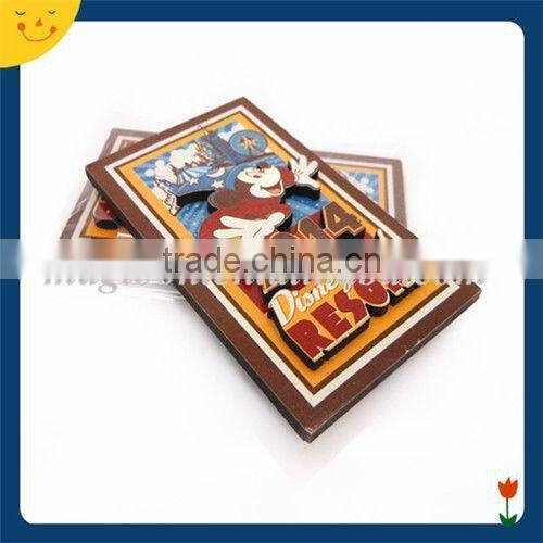 fashionable 3D cute house design wooden fridge magnet wholsaler