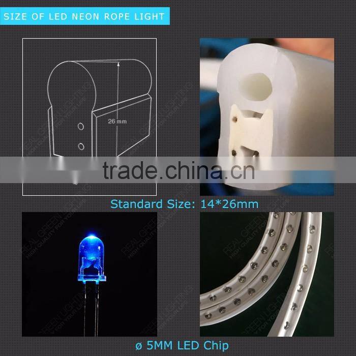Pure White IP68 Full Waterproof LED Neon Flex Light 24V