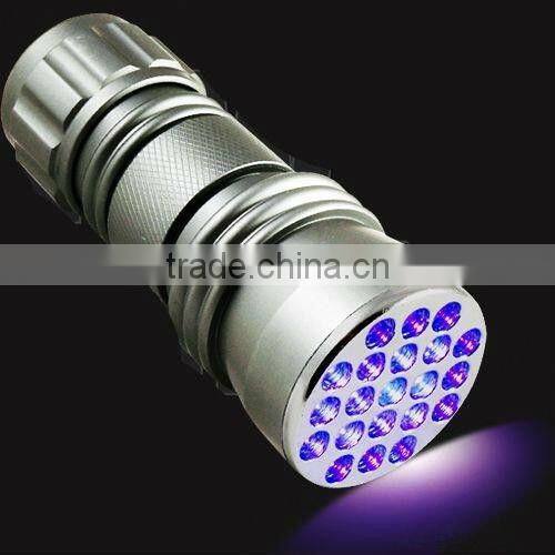 Pocket size 21LED 365nm uv flashlight