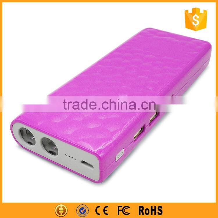 Shenzhen OEM factory power bank private label with dual strong LED torch
