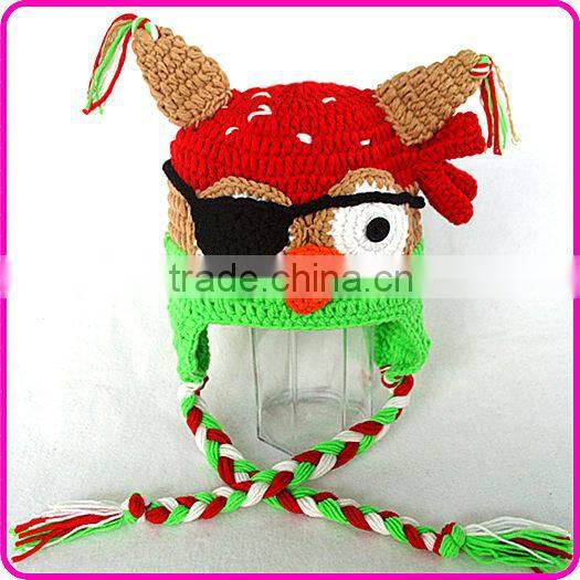 China factory wholesale cheap toddler crochet hat knit owls beanie