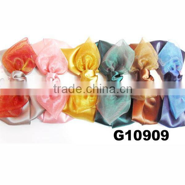fashion adult lady silk plain ribbon big bow hair bow