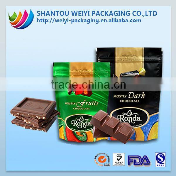 alibaba china supplier wholesale kraft stand up pouch with zipper