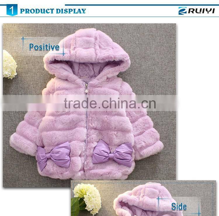 thicked pink fur hoodie jackets girls