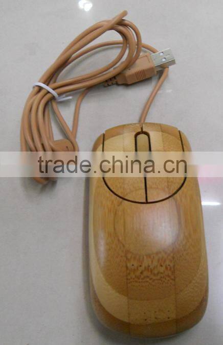 2014 hot new product bamboo mouse with cable made in China/alibaba in russian and spain new gadgets 2014