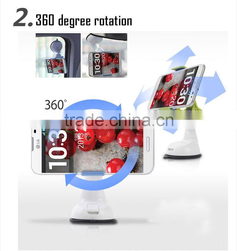 Universal Use Windshield One Hand Mobile Phone Car Holder with Window Suction Mount