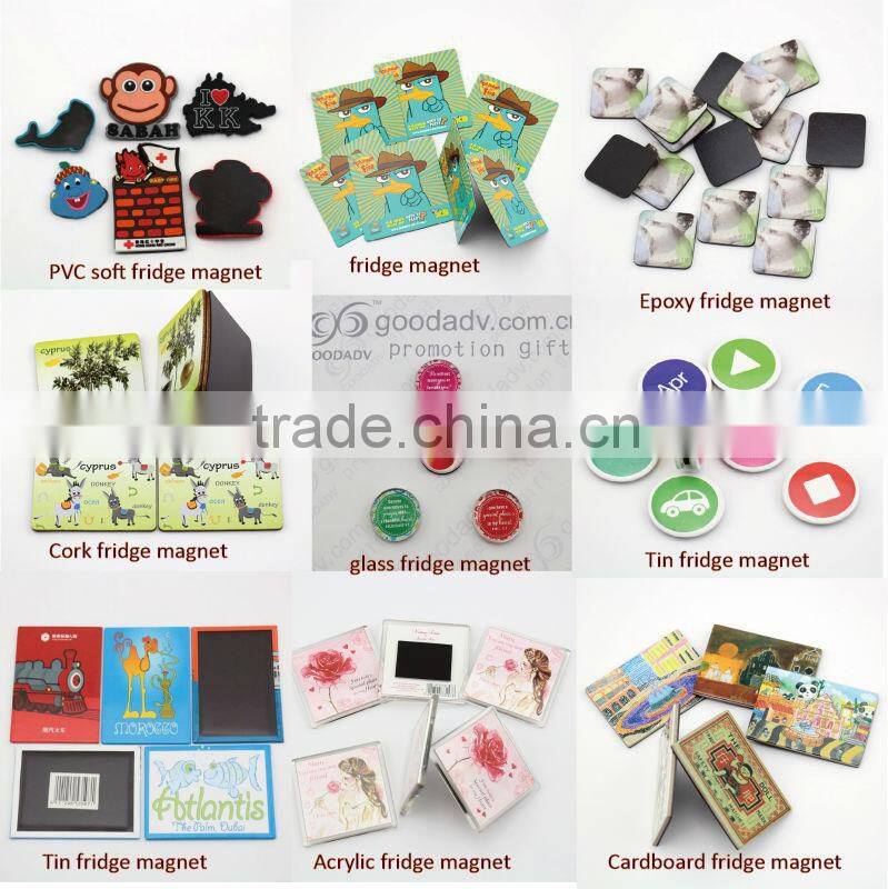 Customized promotional gifts souvenir metal tin plate fridge magnet