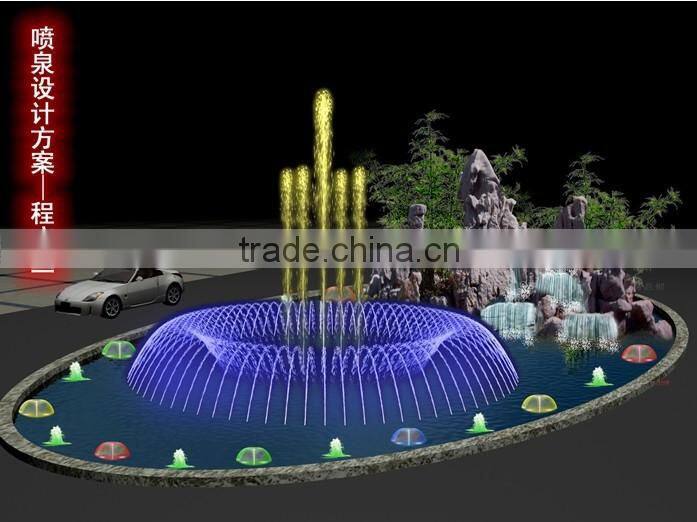 Color changing outdoor musical dancing fountain 3m angel water fountain