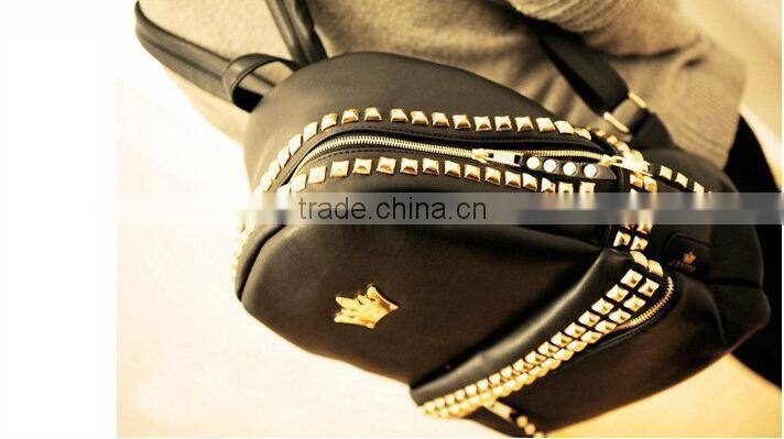 Girls PU Stud Backpack Girls Fashion Backpack Bag