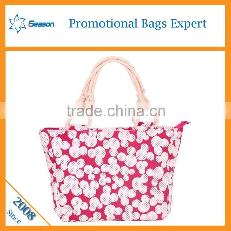 Custom flowers promotional canvas tote shopping cotton canvas bag
