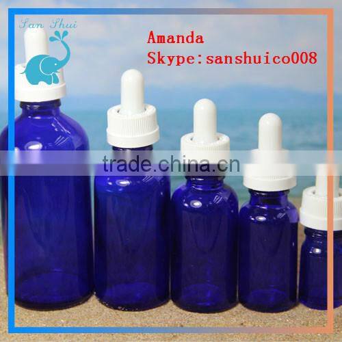 series products glass bottle with aluminum dropper cap, e-smoke glass bottle