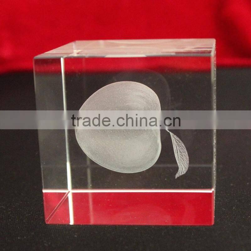 Squre blank 3d laser crystal cubes for engraving wholesale