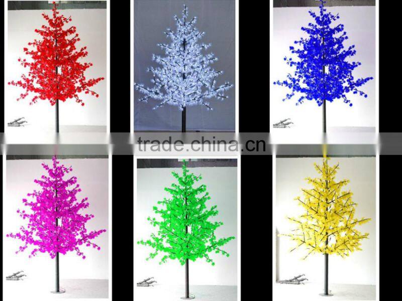 2.5m High Simulation Led Artificial Cherry Blossom Tree With Leaves For Decoration