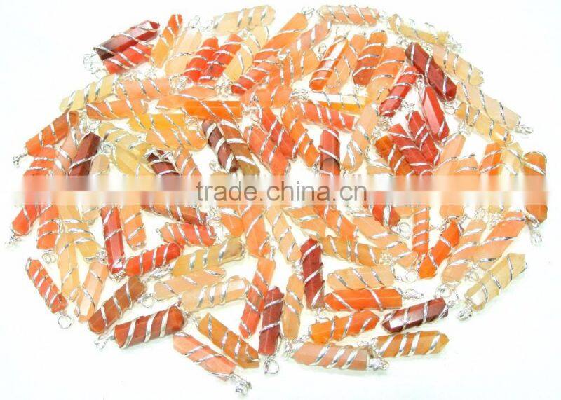 Wrapped Yellow Jasper Pendant Reiki Healing Pendant