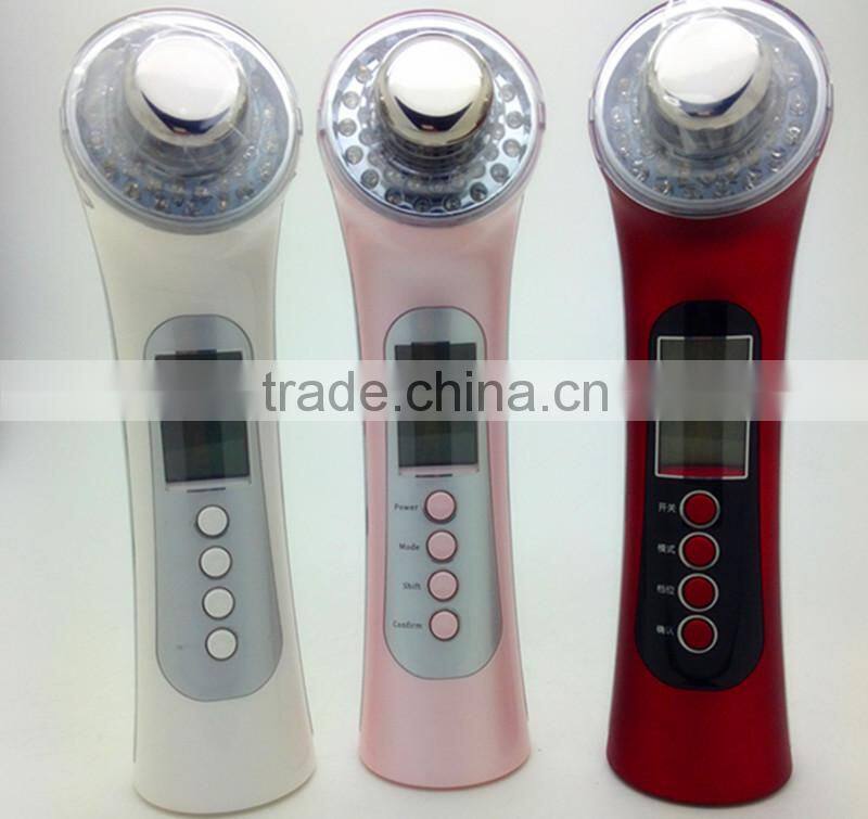 Multi Functional Beauty Equipment 5 in 1 facial ultrasonic cleaner sonic facial brush ultrasonic cleaner