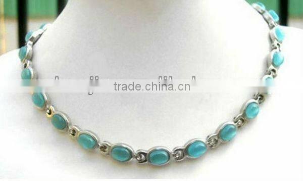 Ladies hot gemstone staniless steel necklace for wholesale #22002