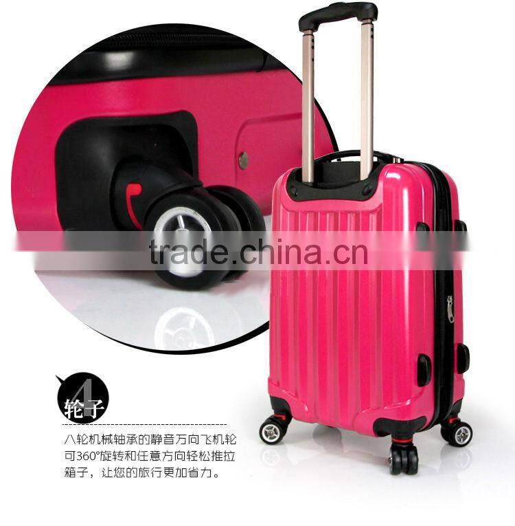 2014 china alibaba hot sale beautiful travel bag on wheels in full size